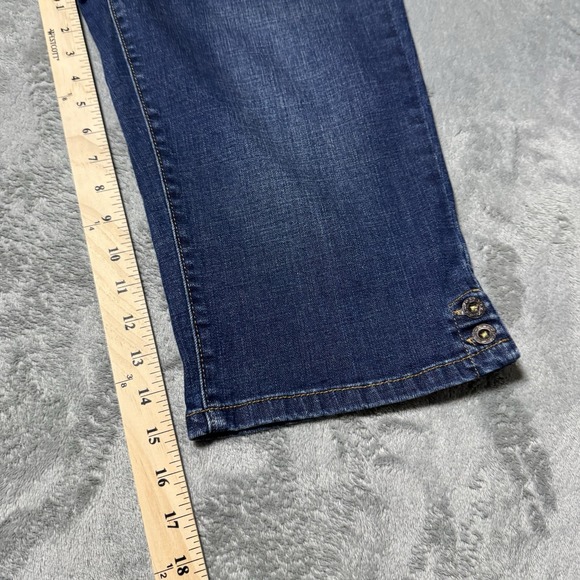 VTG Y2K Levi's 515 Skimmer Dark Wash Capri Jeans Womens 6 Retro Indie - Picture 10 of 11